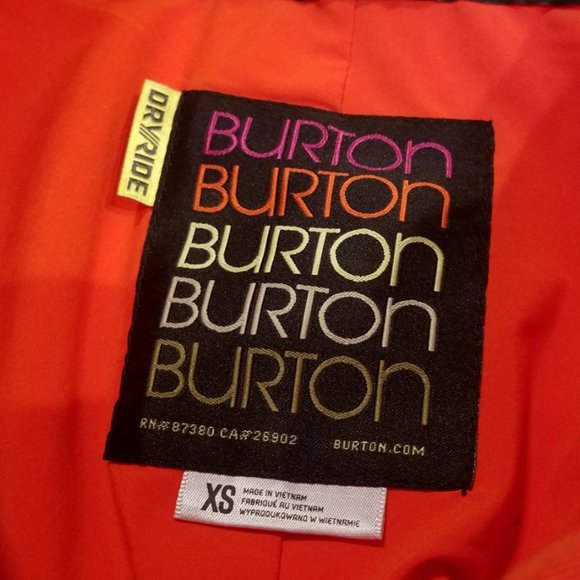 Burton Womens XS Orange Snow Ski Snowboard Winter Pants Waterproof DryRide Suit - Picture 4 of 7